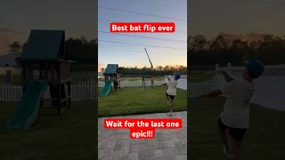 Best bat flip ever!! Wait for the last one so cool!!! #viral #baseball #youtubeshorts #reels