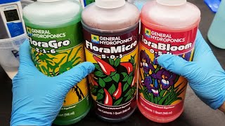 How to Use General Hydroponics Flora Series Tri Part Trio Feed Schedule  Micro, Gro, Bloom Best Mix