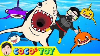 A great white shark appeared in my fish tank!ㅣwhales & sharks for kidsㅣCoCosToy