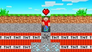 Beating MINECRAFT with ONE HEART (challenge)