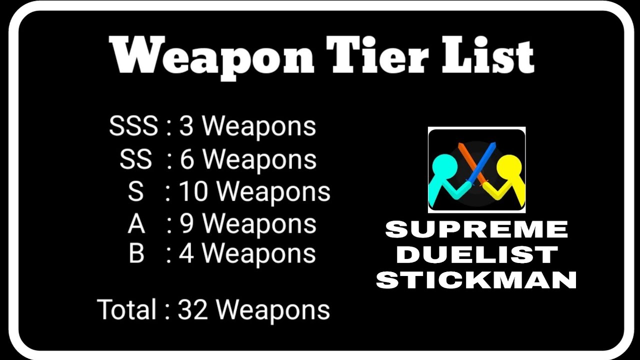 Supreme Duelist Stickman - The Ultimate Weapon Guide