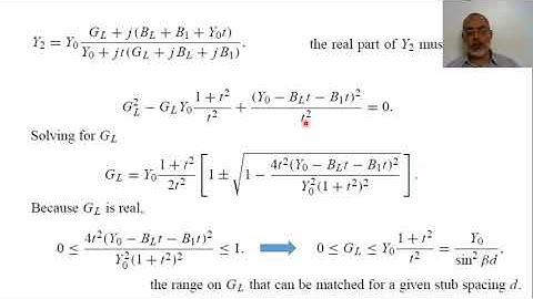 Chapter05 09 Shunt Double Stub Tuning  Analytical Solution