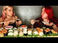 МУКБАНГ РОЛЛЫ СУШИ /50  ШТУК МЫ не осилили /ВКУСНЕЙШИЕ  СУШИ РОЛЛЫ| MUKBANG SUSHI ROLLS)vkusnosishi