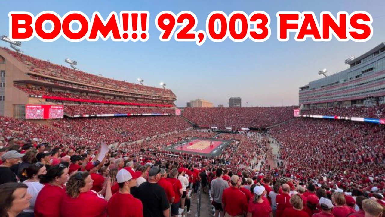 WORLD RECORD! 92,003 FANS! Inside Memorial Stadium! Largest Crowd At A