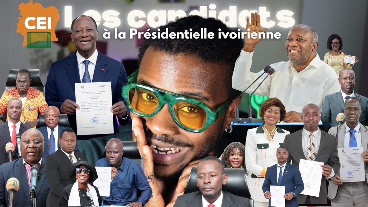 Tous les candidats à l'election présidentielle ivoirienne - YouTube