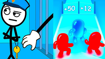 Thief Puzzle vs Join Blob Clash 3D ⭐🔴👽⭐️ Hard Levels Challenge Walkthrough Gameplay Ep307