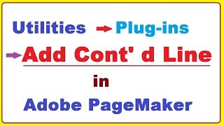Adobe PageMaker - Utilities - Plugins - Add Cont' d line