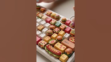 AI Tapping Burger-Pizza Keyboard#asmr #relaxing #keyboard #satisfying