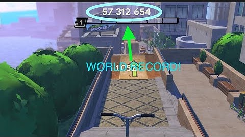 How to get a world record  score in touchgrind scooter