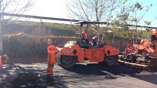 Ciber Paver and Hamm Rollers working