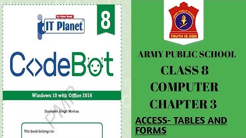 APS class 8 Computer | Chapter 3 | ACCESS - TABLES AND FORMS  (EXERCISE) @nksclasses