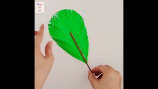 Paper Peacock Feather | Paper Feather | Shorts | YouTube Short Videos | Ytshorts