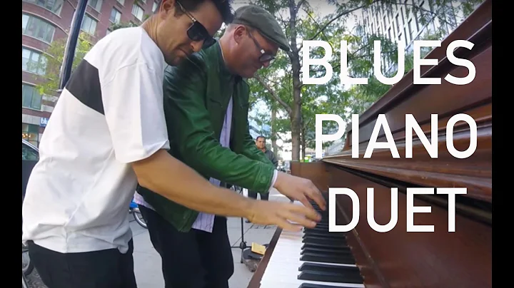 Spontaneous Blues Piano Duet on the streets of NYC...