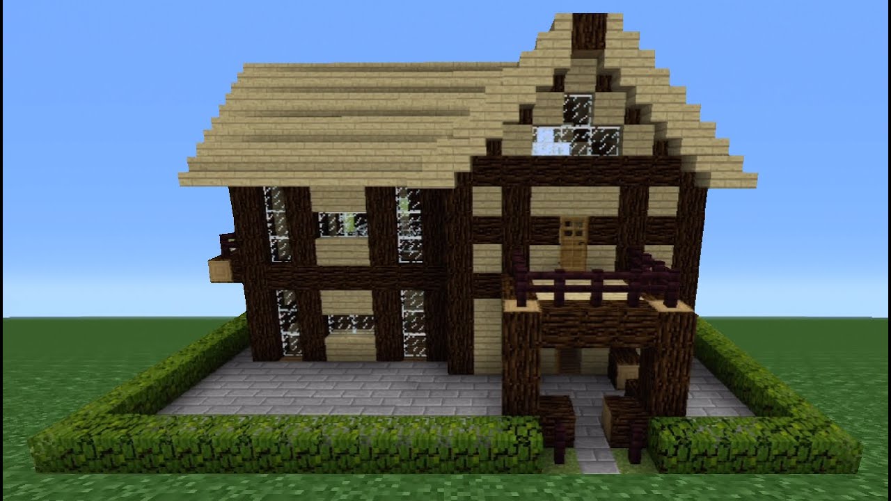 Minecraft Tutorial: How To Make A Wooden House - 5 - YouTube