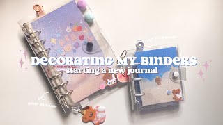 🍰 decorating my 6 ring binder | starting a new journal