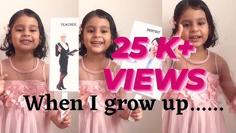 English Action song/when I Grow up Action song /1st prize winner of kg1 action song competition