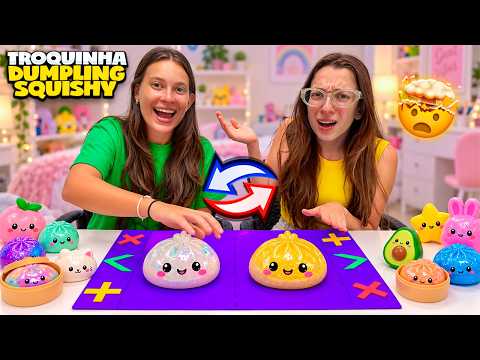 TROCA DE DUMPLING SQUISHY VIRAIS DOS EUA 🇺🇸 MELHOR TROQUINHA!