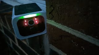Night demo - IR light motion detector - wireless security camera - Luna Security Cameras Wireless Ou