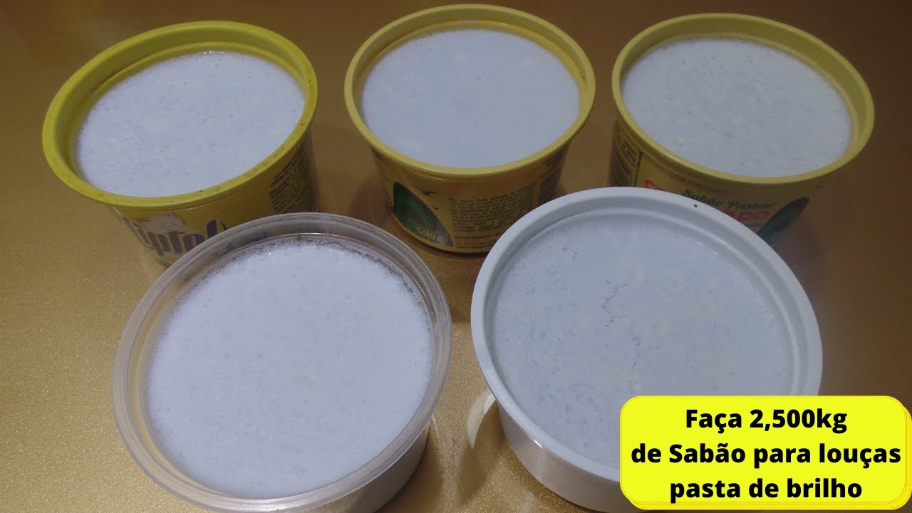 COMO FAZER SABÃO LAVA LOUÇAS| PASTA DE BRILHO| FÁCIL E RÁPIDO | SEM SODA CÁUSTICA