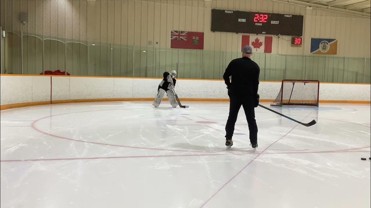 GOALTENDING DRILL Puck handling progressions YouTube