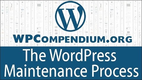 WordPress Maintenance Process Overview