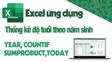 Bài 5  - Thống kê độ tuổi theo năm sinh bằng 2 cách - Excel ứng dụng