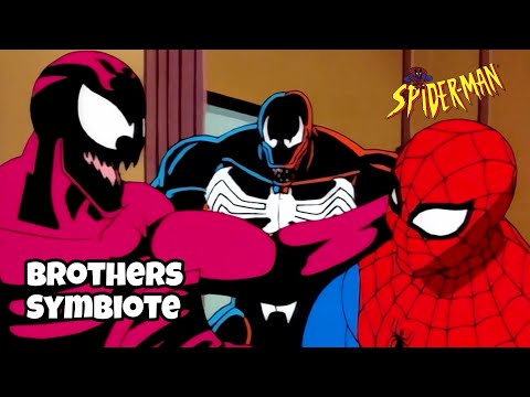Venom & Carnage take on Spider-Man & War Machine | Spider-Man: The Animated Series (HD)