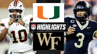 Miami Hurricanes vs. Wake Forest Demon Deacons | Full Game Highlights | ESPN College Football screenshot 1