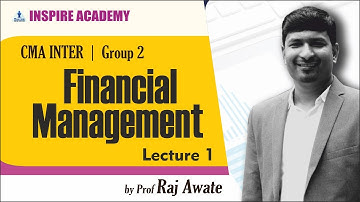 CMA Inter Financial Management I Working Capital Lecture  1 I by Raj Awate