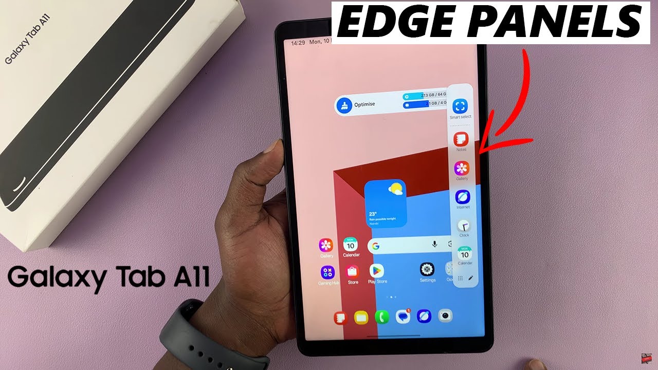 Как включить/отключить Edge Panel на Samsung Galaxy Tab A11