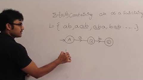 Theory Of Computation 14, DFA of strings containing ab as substring