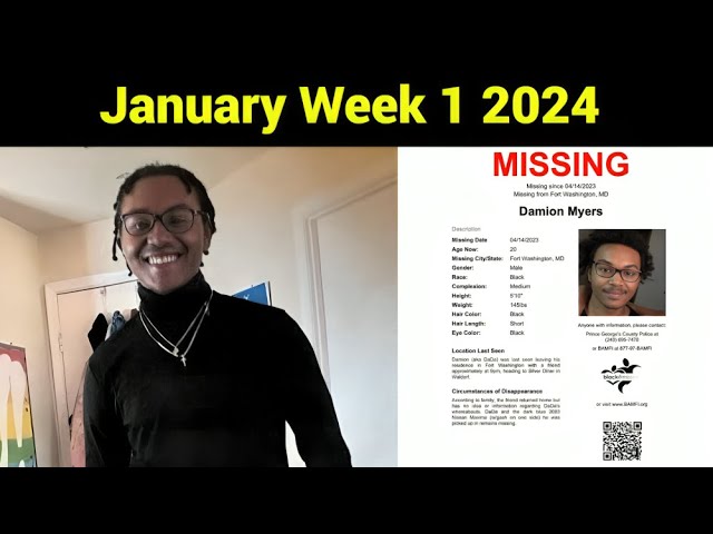 Updates On Missing Persons Cases First Week January 2024