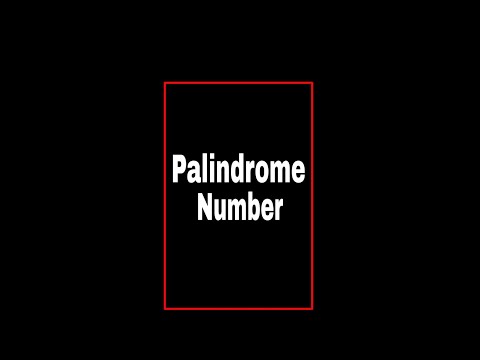 Palindrome number |