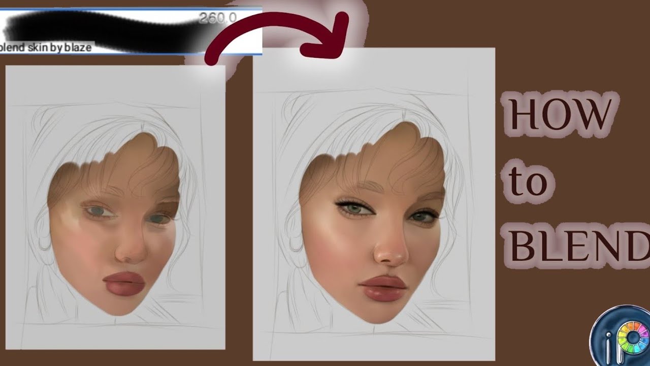 How to blend skin in ibis using my brush with Qr code | ibis paint x ...