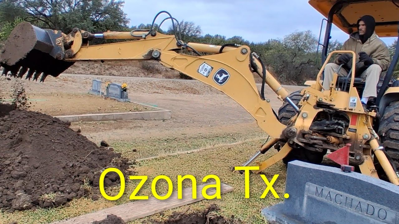 In Ozona today. We'll be digging the grave and setting up the tent for the funeral this afternoon. 