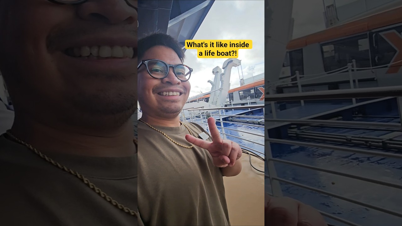 Pretty Neat! #lifeboat#cruiseship#celebritycruises#safety#livingonacruiseship#musician#trending