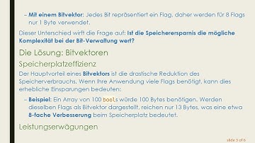 Lohnt es sich, einen Bitvektor anstelle eines einfachen Bool-Arrays zu verwenden?