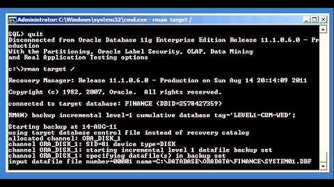 Oracle DBA Justin - How to perform a cumulative incremental Oracle database backup