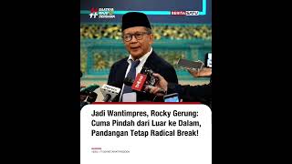 Rocky Gerung Resmi Jadi Wantimpres, Tetap Kritis Ke Pemerintah