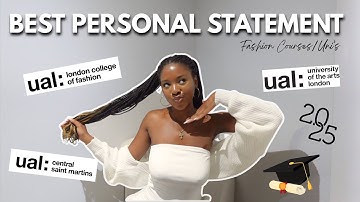 How to Write a STANDOUT Personal Statement for Fashion Courses 🎓 (UCAS Tips)
