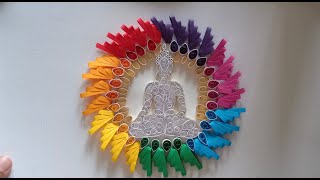 DIY - Quilled Buddha and Mandala design | simple and easy quilling techniques