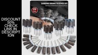 25Pcs Sanding Drums Sandpaper Sticks Set with 1/8