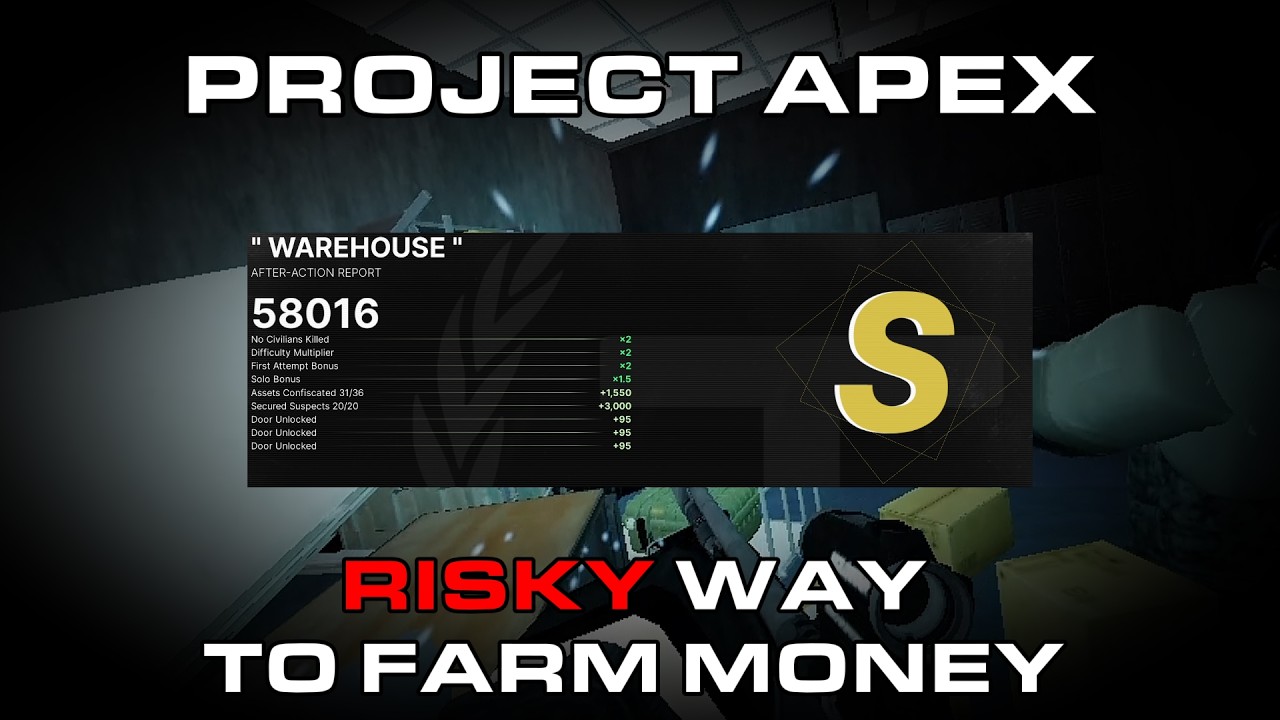 Project Apex Menu PROJECT APEX - Risky way to farm money (Warehouse, Spec-Ops Difficulty ...