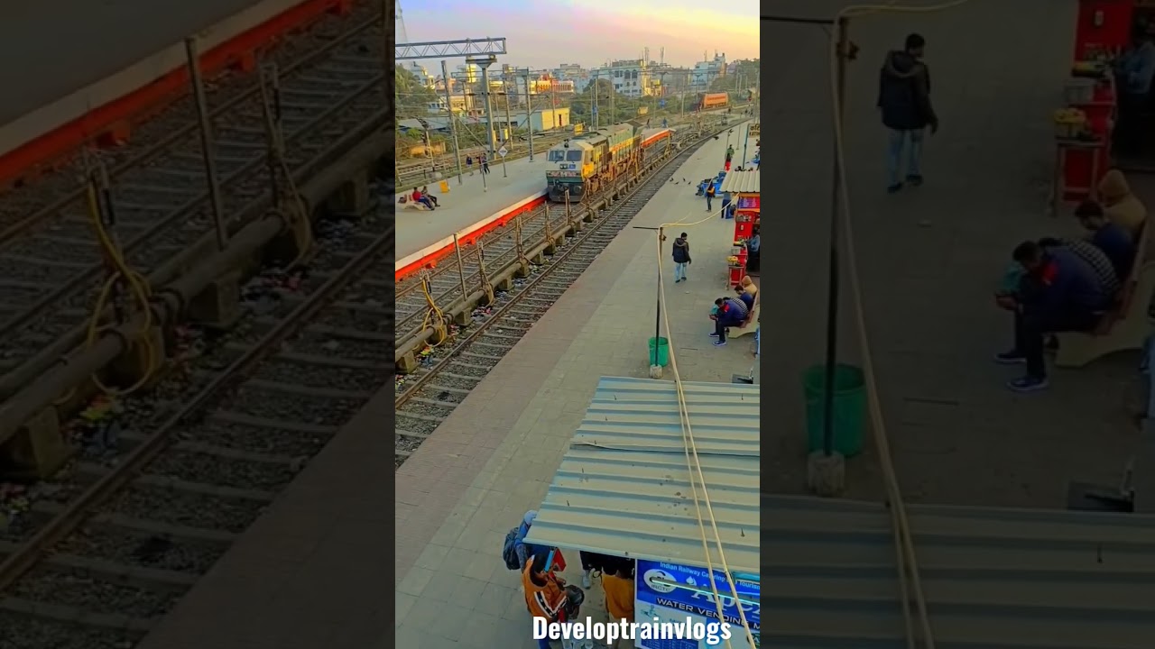 View of WDG4 Locomotive Engine From Overbridge at Katihar Junction🚉🚂😍💯