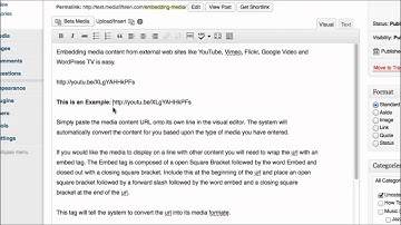 Wordpress Tutorial - Embedding Media