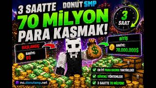 3 SAATTE 70 MİLYON KAZANDIM! 😳 (DonutSMP En Hızlı Para Kasma Yöntemi)