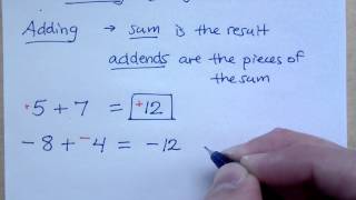 Prealgebra - Part 6 (Adding Integers)