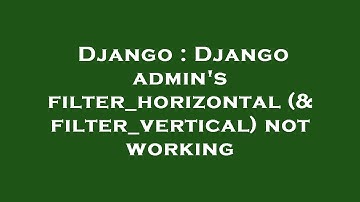 Django : Django admin
