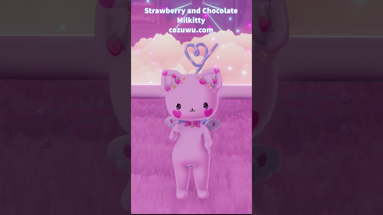 Strawberry and Chocolate Milkitty Avatars for VRChat