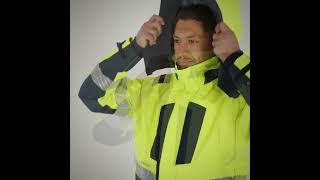 Fristads 125617 Flamestat High Vis Gore-Tex PyradÂ® Shell Jacket Class 3 4095 GXE
